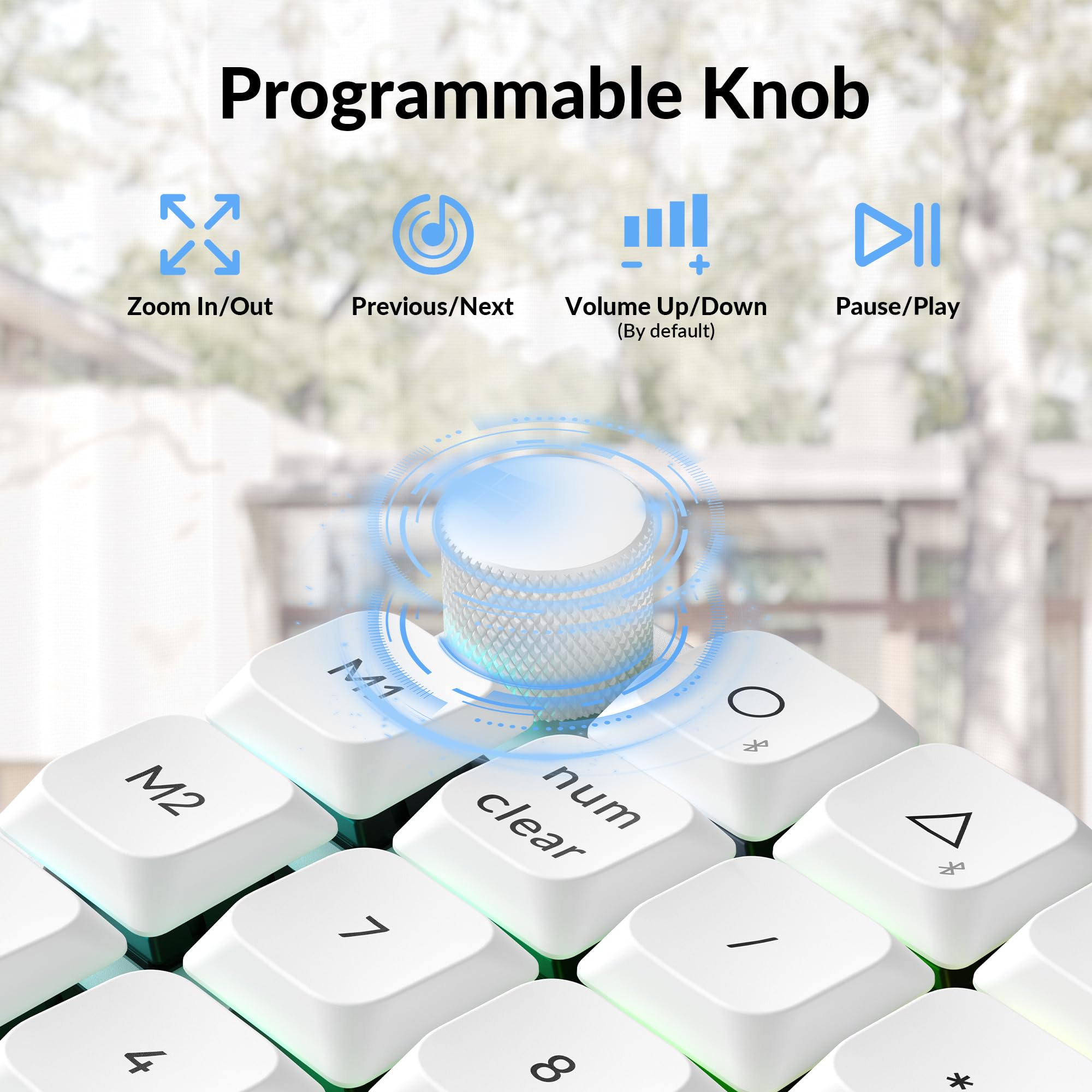 Amazon.com: Keychron K0 Max QMK Wireless Custom Number Low-Profile